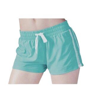 Women's L Fabletics Pamela Running Shorts Teal Performance Athletic